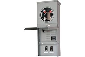 Siemens TL77NT Talon Temporary Power Outlet Panel with Two 20A Duplex Receptacles Installed Includes a Top Fed, Ring Type, Me