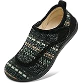 Mens Wide Slippers Comfy Diabetic Orthopedic Shoes Adjustable House Slippers Swollen Feet Walking Shoes