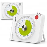 Kasimir 60-Minute Visual Timer, Magnetic Countdown Time Timers, White | Flash &amp; Sound Alerts for Kids, Adults and Teachers, Large ADHD Timer for Classroom, Kitchen and Study