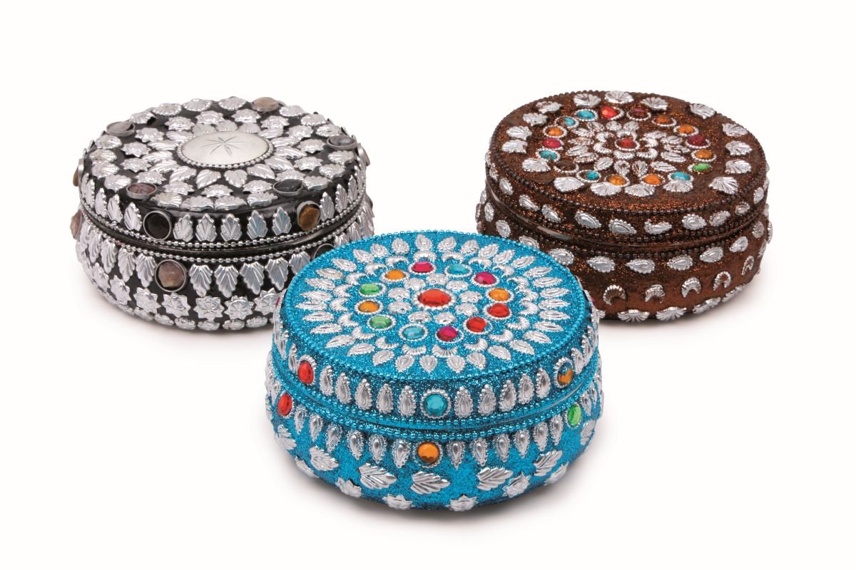 Small Foot Company 8249 Round Trinket Box Round Trinket Box, Set of 3