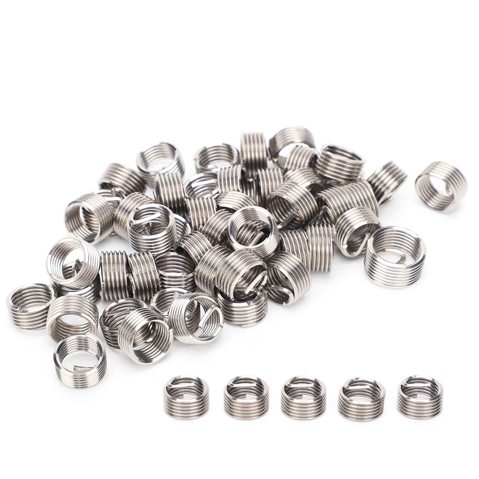 50Pcs Thread Inserts, Male Female Reducing Nut Inserts, M10x1.25 Thread, Screw Repair Inserts,(2D)