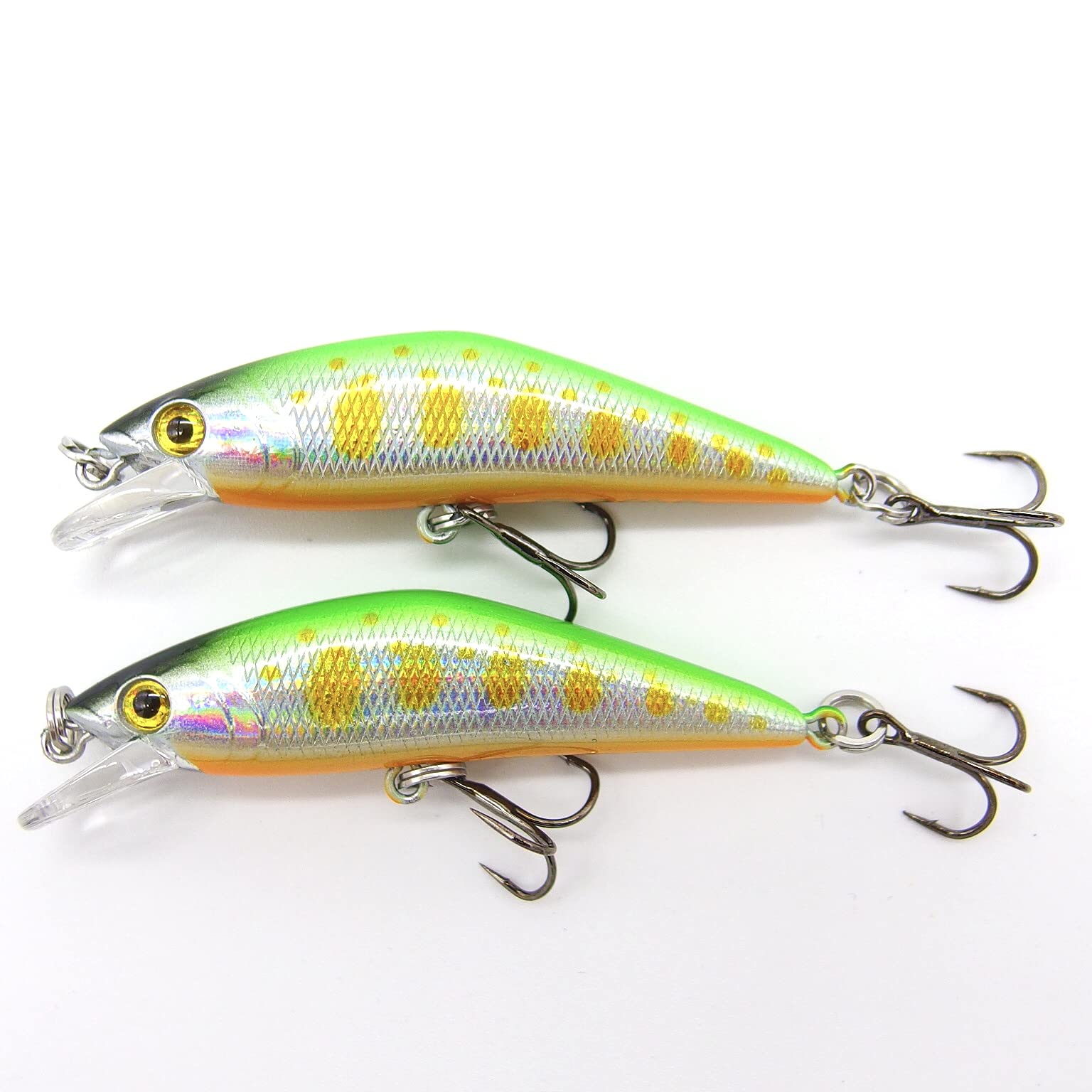 momolures - D-Minnow 50 4.7g Heavy Sinking Minnow for Trout lure fishing versatile color assort set (2pcs x LIME CHART YAMAME)