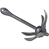 MarineNow Galvanized Folding Grapnel Boat Anchor - Choose by Weight