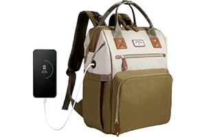 SUPROMOMI Diaper Bag Backpack: Tote Baby Bag for Boy and Girl, Large Mommy Bag Insulated Pockets Charger Holes for Men and Women, Nappy Bag for Baby Airplane Traveing Beige khaki