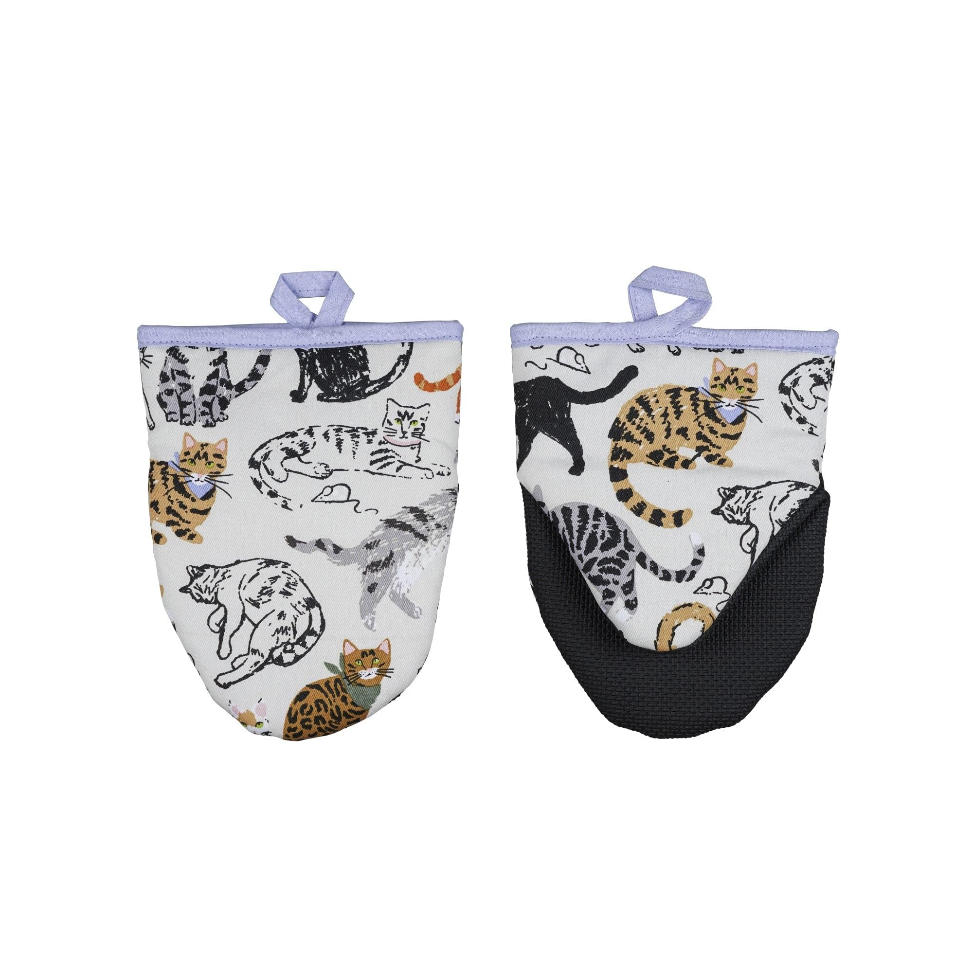 Ulster Weavers - Feisty Cats Microwave Oven Mitts (18 x 14.5cm) - 100% Cotton - 1x Pair - Cat & Leopard Print Oven Glove Heat Resistant - Leopard Oven Glove - Kitchen Accessories - Cat Lovers Gifts