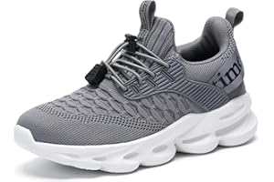 HSQ Boys Girls Tennis Shoes Kids Breathable Sneakers Ultra-Light Athletic Running Shoes for Toddler/Little Kid/Big Kid