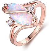 Barzel Rose Gold & White Gold Plated Created Ruby, White Fire Opal & Cubic Zirconia Accents Ring