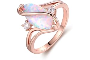 Barzel Rose Gold & White Gold Plated Created Ruby, White Fire Opal & Cubic Zirconia Accents Ring