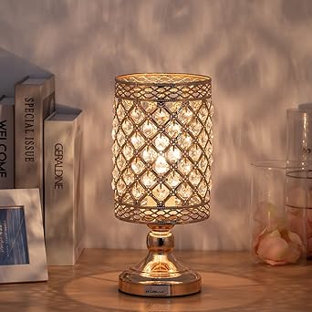 crystal gold lamp