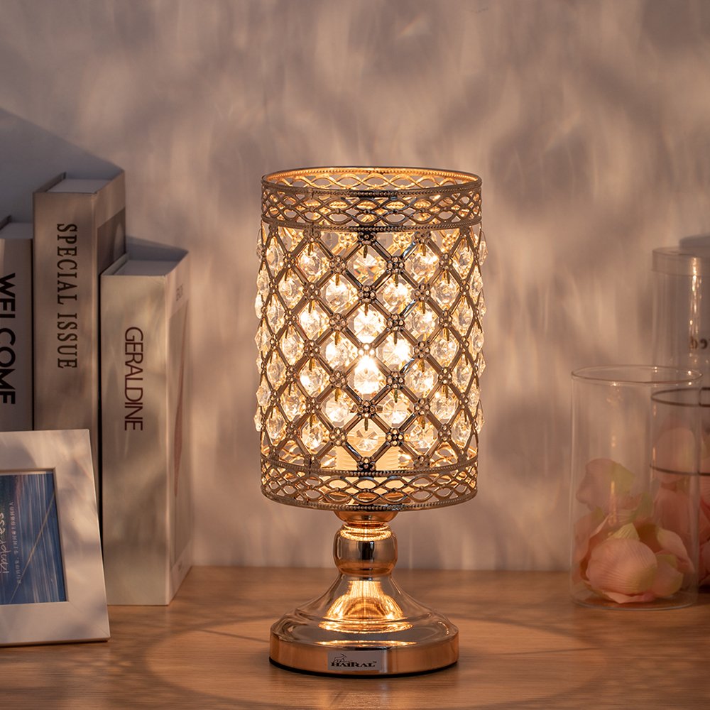 Best crystal table lamp bronze