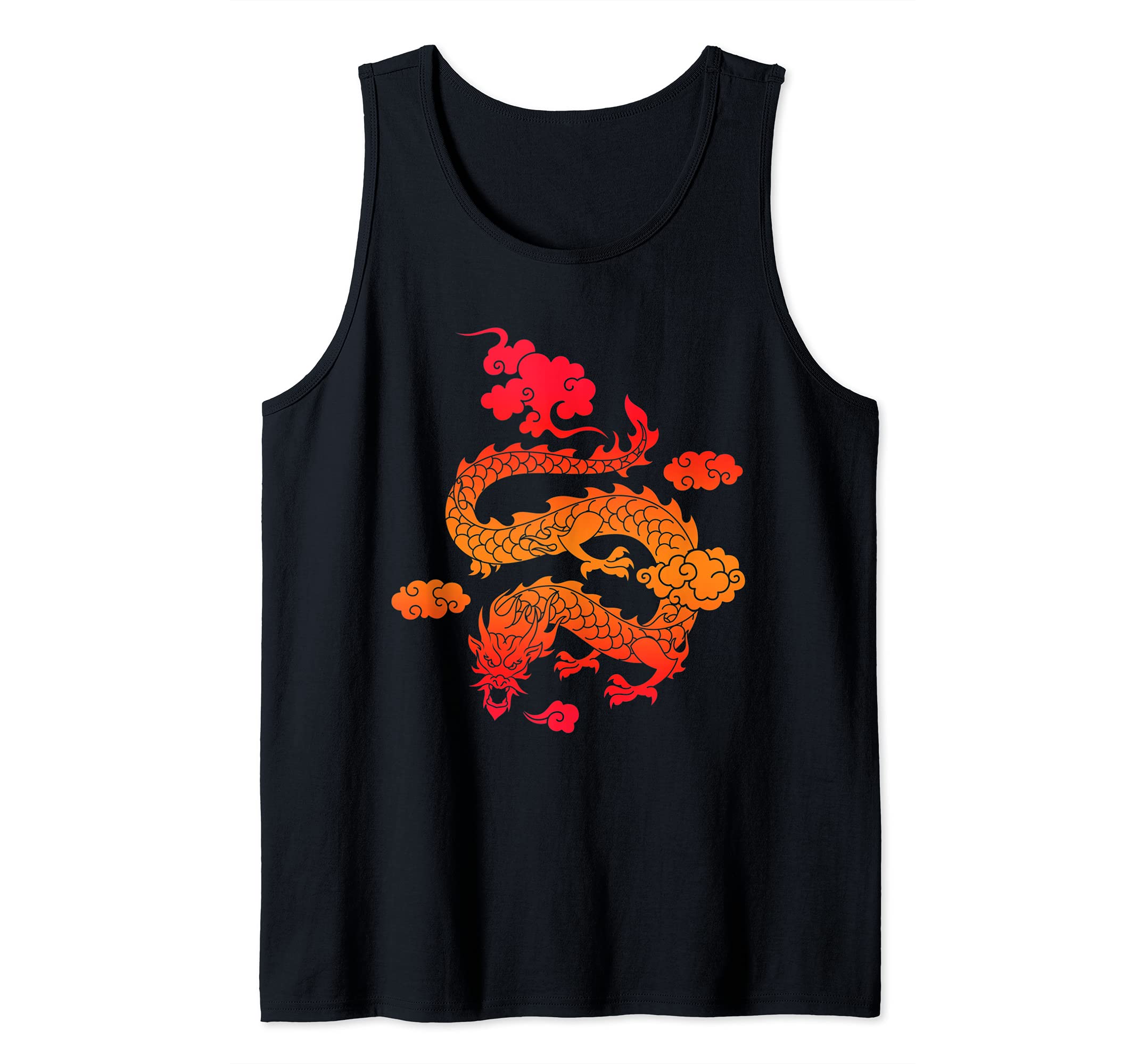 China Asian Animal Mythical Fantasy Creature Chinese Dragon Tank Top