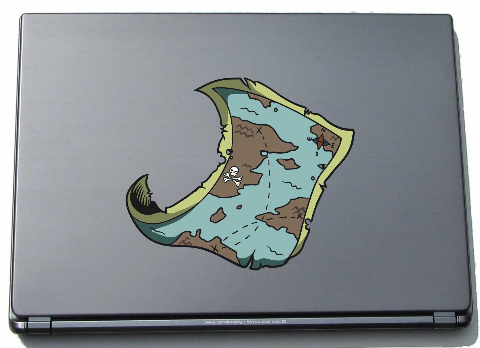 Pinkelephant Misc1-Pirates6 150 x 178 mm Pirate Map Sticker Skin for Laptop