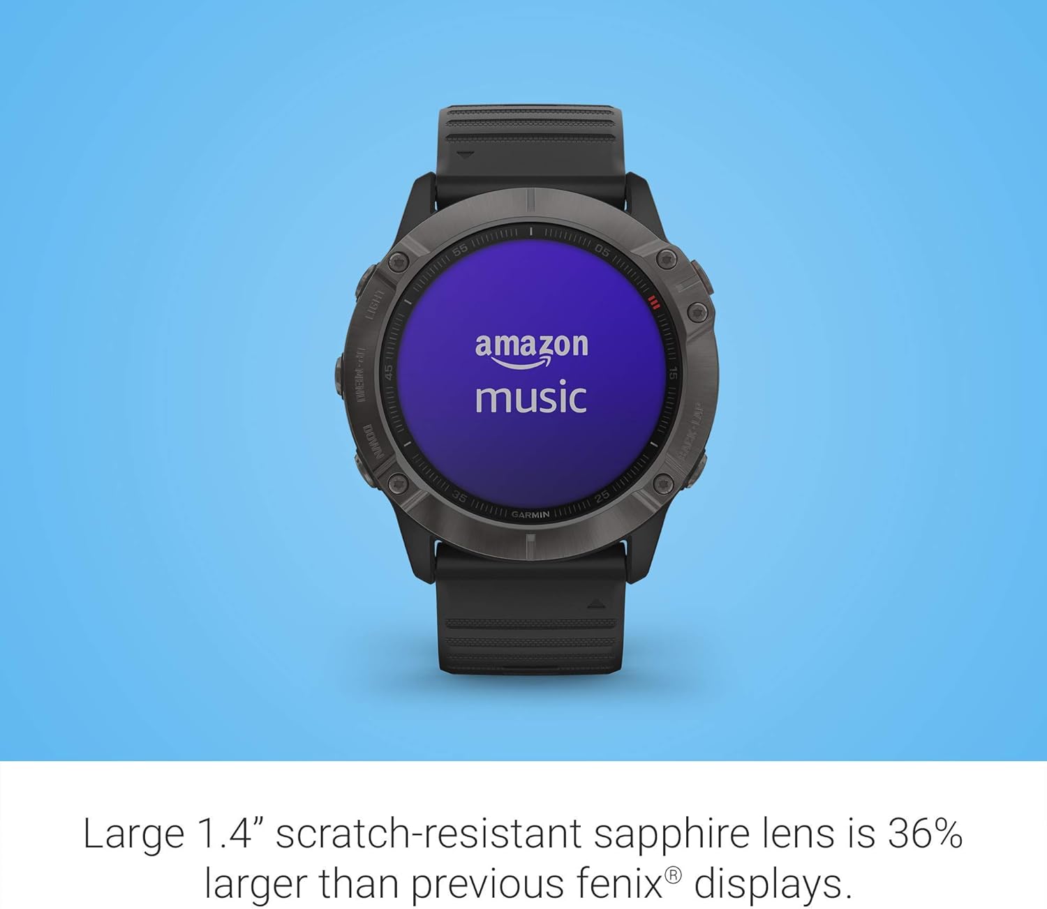 Garmin Fenix 6X Sapphire, Premium Multisport GPS Watch, Features Mapping, Music, Grade-Adjusted Pace Guidance and Pulse Ox Sensors, Dark Gray with Black Band (Renewed): GPS & Navigation