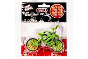 SPIRITRIDERS GRIP TRICKS Grip and Tricks - Green Finger BMX Freestyle with 2 extra Toy Bike Wheels and 1 Finger Bikes Tool - Pack 1 Finger Toy for kids 6+ years old