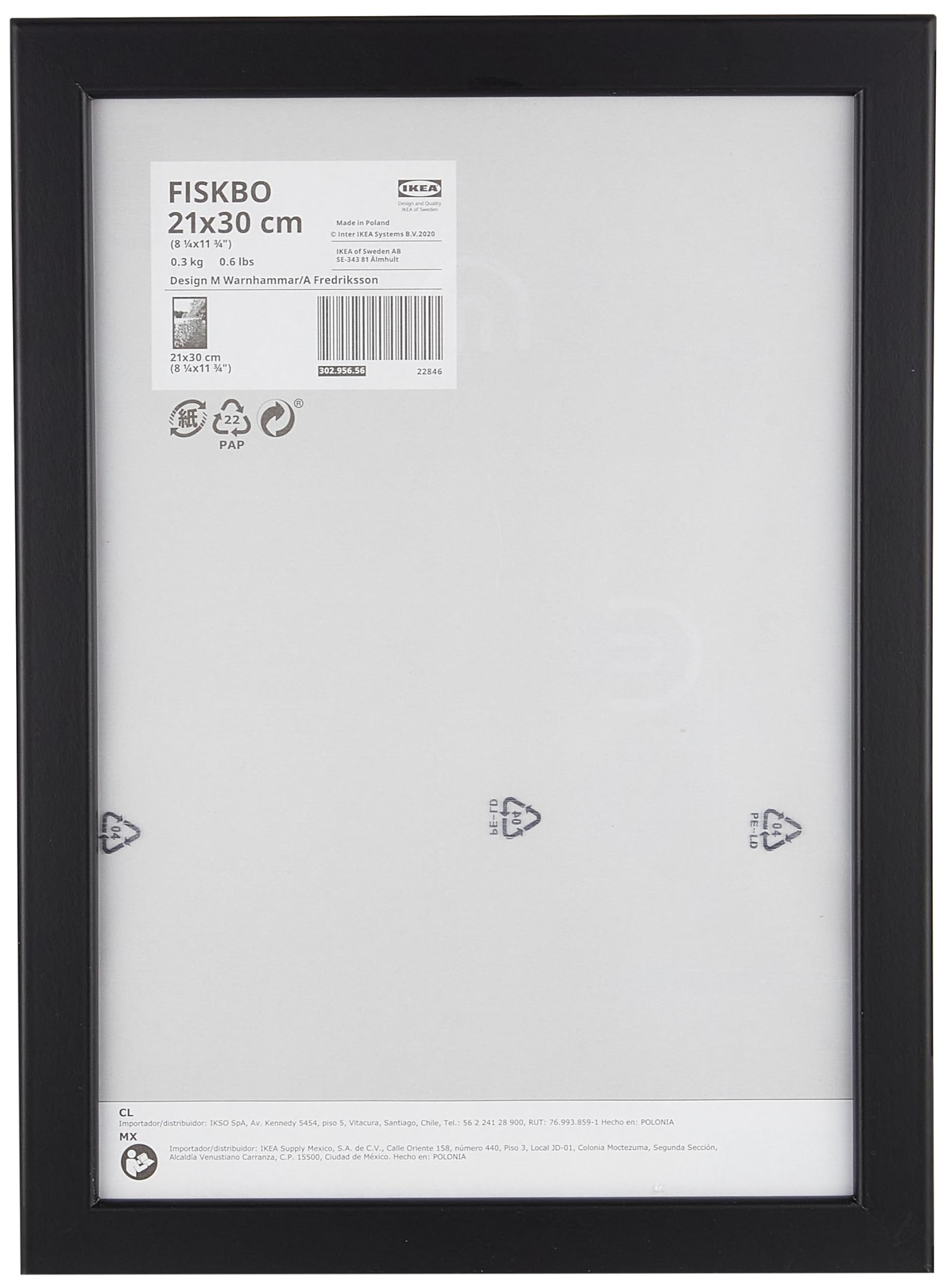 Ikea FISKBO Photo Frame (21 x 30 cm, Black)