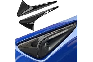 Yeapop 2 Pcs Blind Spot Side Camera Covers for Tesla HW4.0, Compatible with Model 3 and Model Y (Gloss Black, HW 4.0)