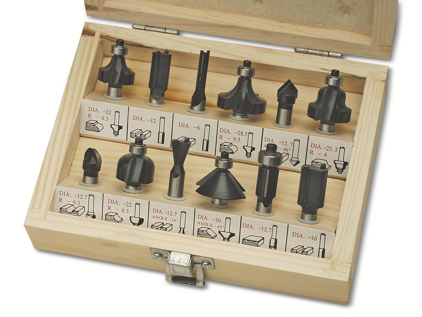 12 PCE. Carbide Cutter Set Brüder Mannesmann 545-012Carbide Shaft Diameter 8 mm
