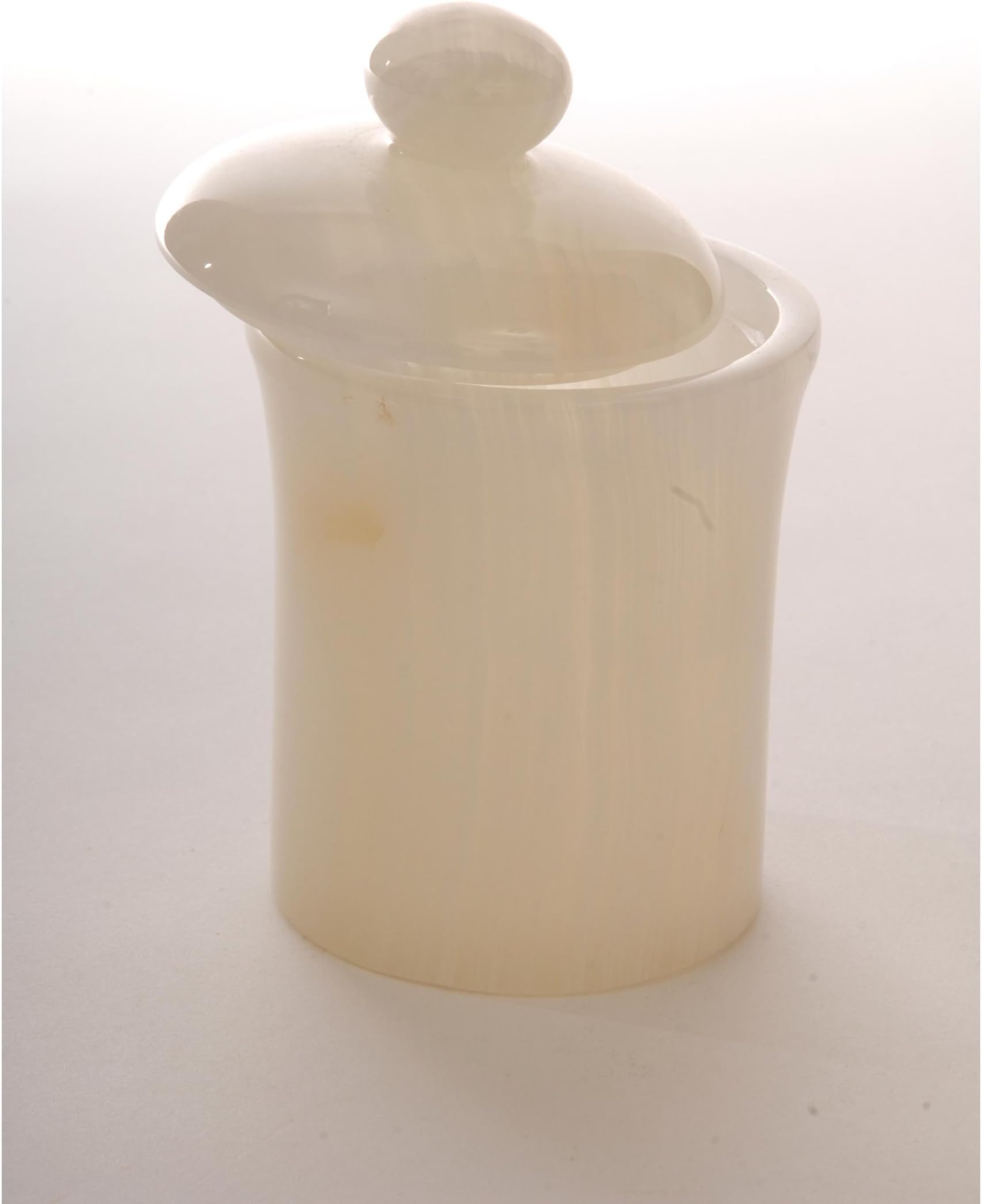Onyx Bath Jar with Lid, Pearl