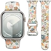 Sport Silicone Band Compatible with Apple Watch Bands 40mm 38mm 41mm Women Men,Soft Wristband Waterproof Replacement Sport Strap for iWatch Bands Series 10 9 8 7 6 5 4 3 2 1 SE Ultra