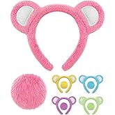 Taranovi Bear Costume Accessories - Bear Ears Headband and Tail for Adult Women Halloween