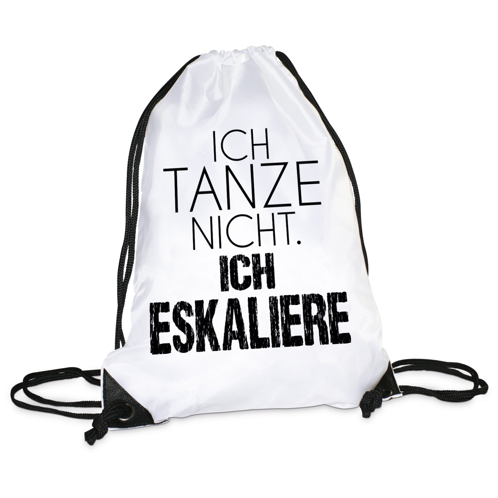 Lieblingsmensch Turnbeutel Modell: ich Tanze nicht Drawstring Bag, 45 cm, White (Weiß)