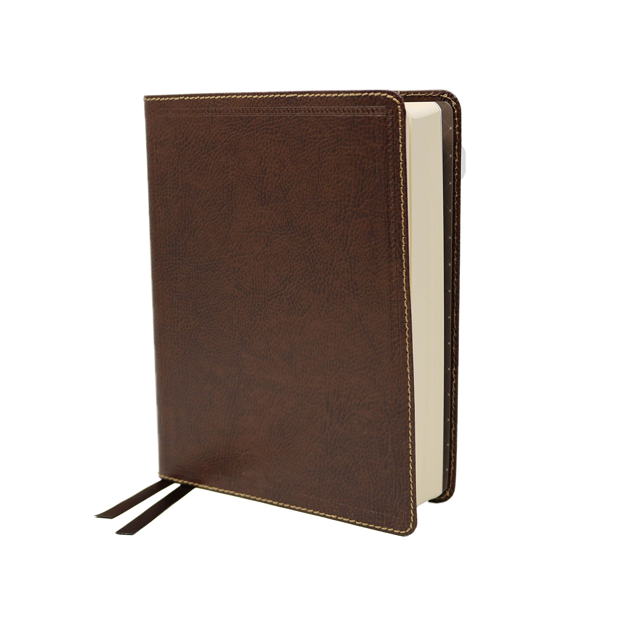 NKJV, Journal the Word Bible, Bonded Leather, Brown, Red Letter, Comfort Print: Reflect, Journal, or Create Art Next to Your Favorite Verses NKJV, Journal the Word Bible, Bonded Leather, Brown, Red Letter, Comfort Print: Reflect, Journal, or Create Art Next to Your Favorite Verses Bonded Leather
