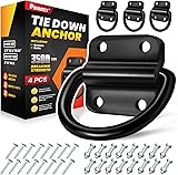 PAMAZY 4PCS Heavy Duty Steel D Rings Tie Down