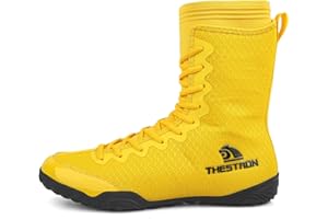 ZHENSI Men's Boxing Shoes, Wrestling Fighting Boots Non-Slip Indoor Cross-Training Boots Lightweight Sports Boots