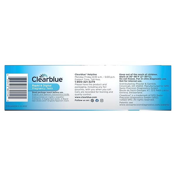 CLEARBLUE PREGNANCY TEST COMBO PACK, 4CT – DIGITAL WITH SMART COUNTDOWN & RAPID DETECTION – VALUE PACK