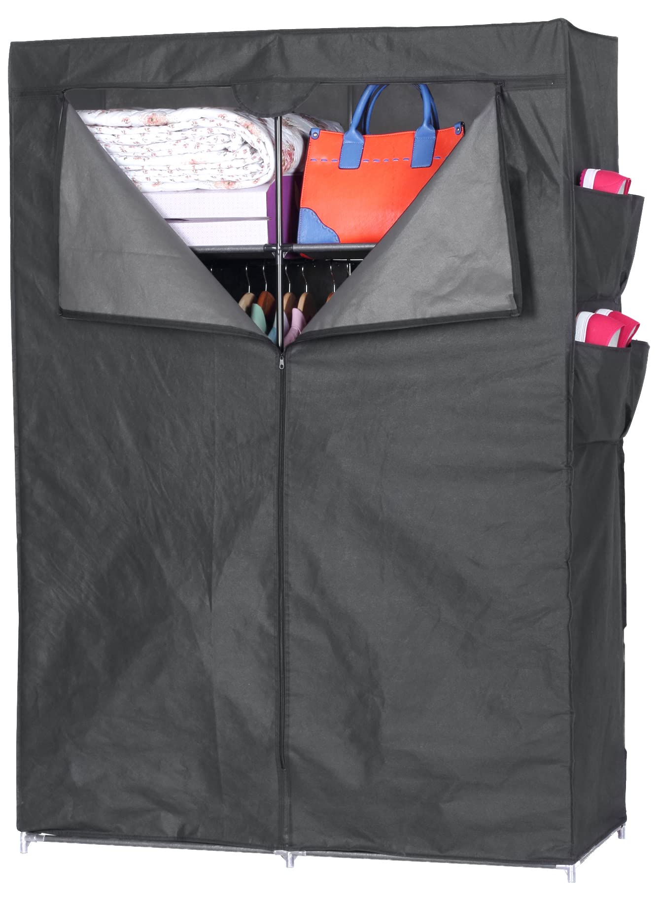 HERSIG-Armario-Ropero-Tela-Armario-de-Tela-para-Ropa-con-Cremallera-Armario-Tela-Resistente-con-Estantes