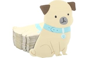 Kolldenn 100 Pcs Dog Napkins Unfold 13 Inch Puppy Paper Napkins 2 Layers Pug Dog Party Napkins Dog Birthday Party Lunch Napkin Disposable Dog Guest Napkin for Holiday Animal Party Baby Shower Supplies