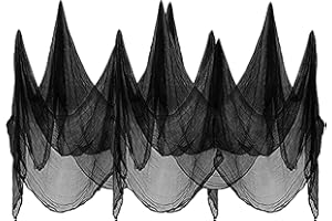 xutengy 3 PCS Halloween Creepy Cloth Decoration,Halloween Black Scary Spooky Cloth，Gauze Cloth for Halloween Party Supplies Home Wall Doorway