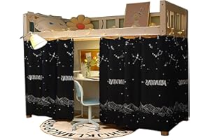 Qubanda Dormitory Home Bunk Bed Blackout Curtains Privacy Cloth Windproof Lightproof Bed Canopies(1 Panel)