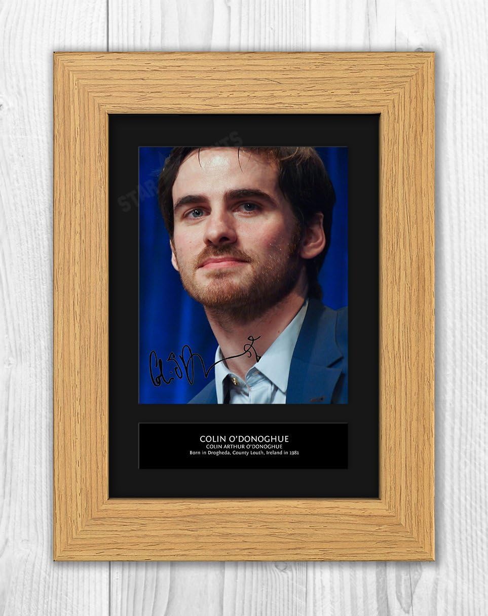 Colin O'Donoghue 1 MT - Signed Autograph Reproduction Photo A4 Print (Oak frame)