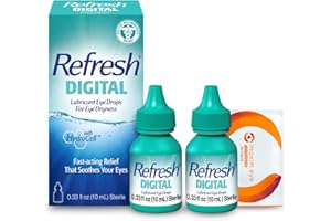 MAXIM EYE Digital Eye Drops, 2 Bottles of 0.33 Fl Oz Sterile (Total 20 ml), Bundled with 1 Tea Tree Oil Eyelid/Eyelash Wipe