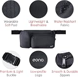 Eono Water Resistant Bum Bag Multi-Pocket Large Capacity Black view 3