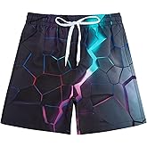 Idgreatim Teens Boys Swim Trunks Quick Dry Beach Swimwear UPF 50+ Board Shorts with Mesh Lining 6-14 Years