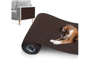 FORMYCATIE Cat Scratching Mat,Cat Scratch Furniture Protector, Trimmable Self-Adhesive Couch Protector,Carpet Replacement for Tree Shelves, Sofa and Scratching Post(78.7"x15.8",Brown)