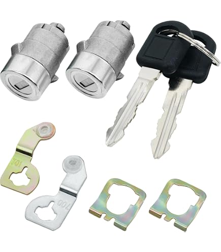 Strattec/OEM Chrome Door & Trunk Lock Cylinder Set For Chevrolet – 2 Keys Included (609730 + 605533)