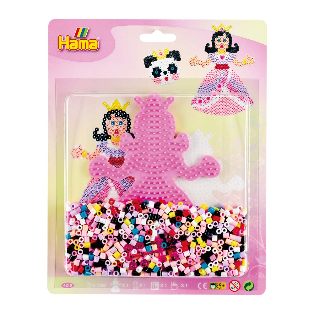 Hama Beads Princess Arts and Crafts Kit, Hama Fuse Beads Set - Princess Theme