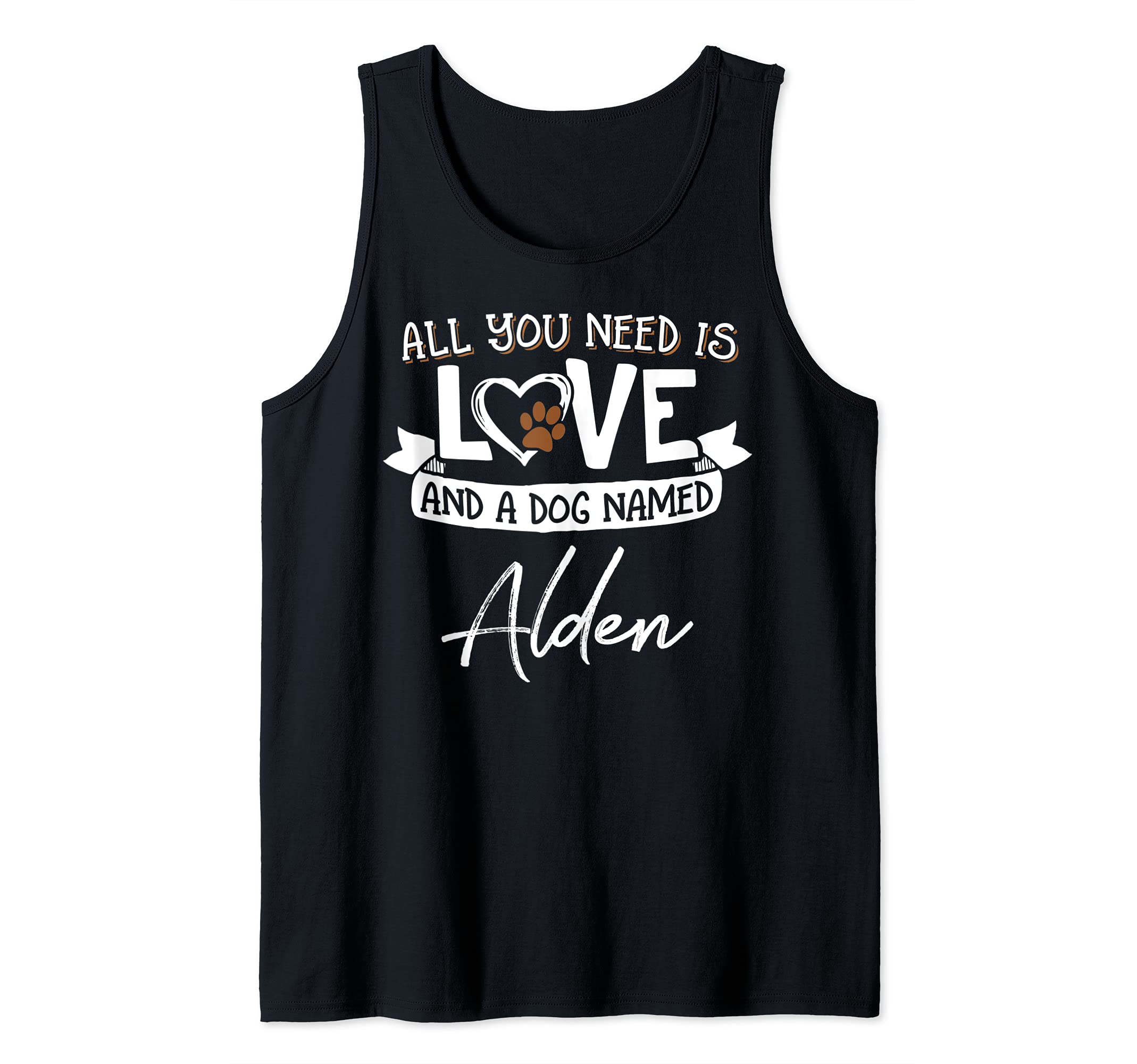 Cute Dog Named Alden Design for Women and Men Tank Top