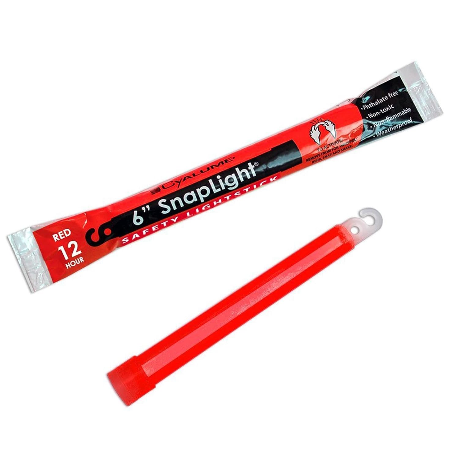 6" Survival Snap Light Safety Emergency Glow Stick RED Amazon.co.uk