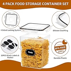 HKJ Chef 4 Pack Large Airtight Food Storage