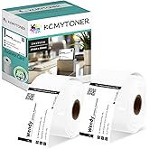 KCMYTONER 2 Roll (300 Label/Roll) Compatible for Dymo LabelWriter 30374 2'' x 3-1/2'' Non-Adhesive White Business Card, Small Blank Cardstock Cards, Small Thick Paper Note Cards