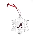 Alabama Crimson Tide Script A Snowflake Christmas Ornament