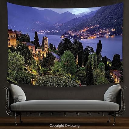 Amazon Com Vipsung House Decor Tapestry Italian Decor Lago Di
