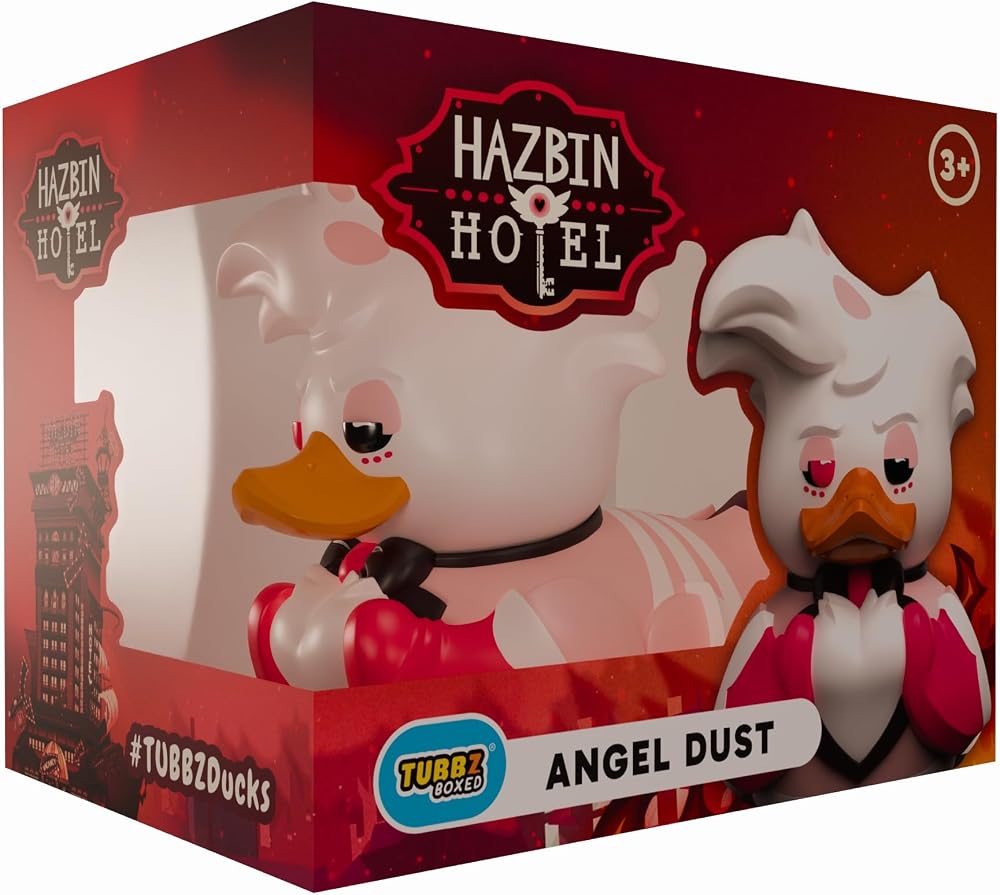 TUBBZ Hazbin Hotel Angel Dust Spider Rubber Duck Collectable Toy 9 cm