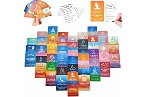 50-Pack Colorful Positive Affirmation Cards, Double-Sided Daily Motivational Quotes & Self-Encouragement Journaling Cards, In