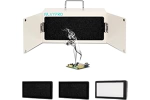 NLVYPRO MN04 Soldering Fume Extractor with Dual Fan & H13 HEPA Filter, 3200 RPM Smoke Absorber for Welding, Jewelry, Electronics Repair, Low Noise, 110-240V Wide Voltage