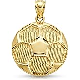 Charm America - Gold Soccer Ball Charm - 10 Karat Solid Gold